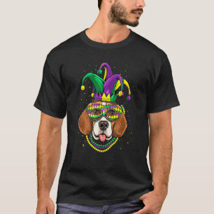 Camiseta Mardi Gras Dog Carnival Beagle Jester Pet Dog Beag