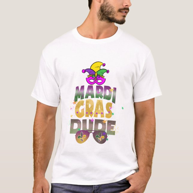 Camiseta Mardi Gras Dude T-Shirt (Frente)