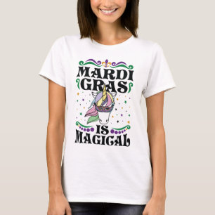 Camiseta Mardi Gras É Um Unicórnio Mágico E Correto
