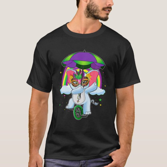 Camiseta Mardi Gras Elephant Bead Decoration Shenanigans Co (Frente)
