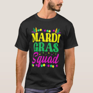 Camiseta Mardi Gras Esquadrão Funny Mask Festival Parcelada