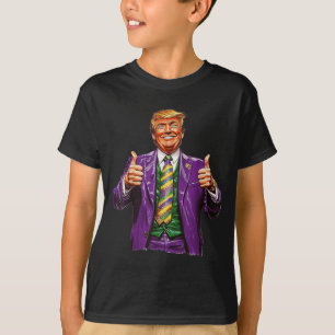 Camiseta Mardi Gras Excelente Novamente Donald Trump Americ