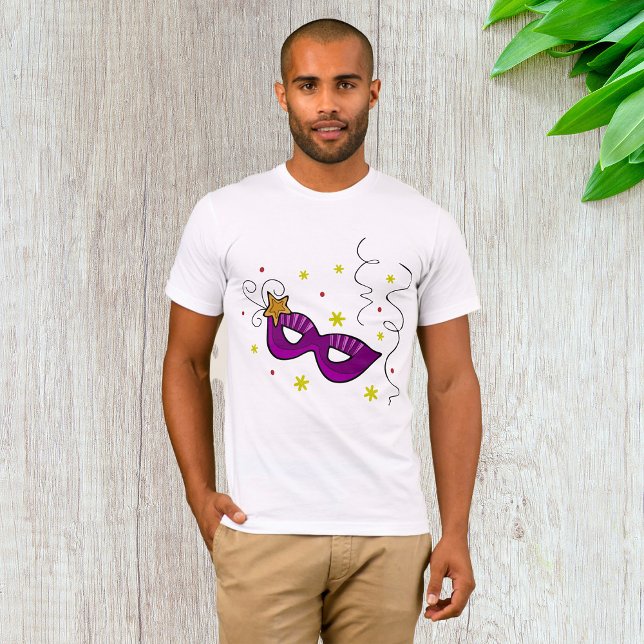 Camiseta Mardi Gras Eye Mask Mens T-Shirt (Criador carregado)