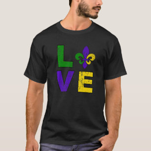 Camiseta Mardi Gras Fat Terça-feira Fleur De Lis