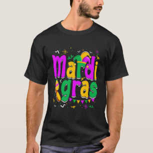 Camiseta Mardi Gras - Festa de Miçangas de Máscara do Parti