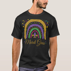 Camiseta Mardi Gras Festival Rainbow Purple Green Ca