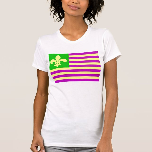 Camiseta Mardi Gras Flag (Frente)