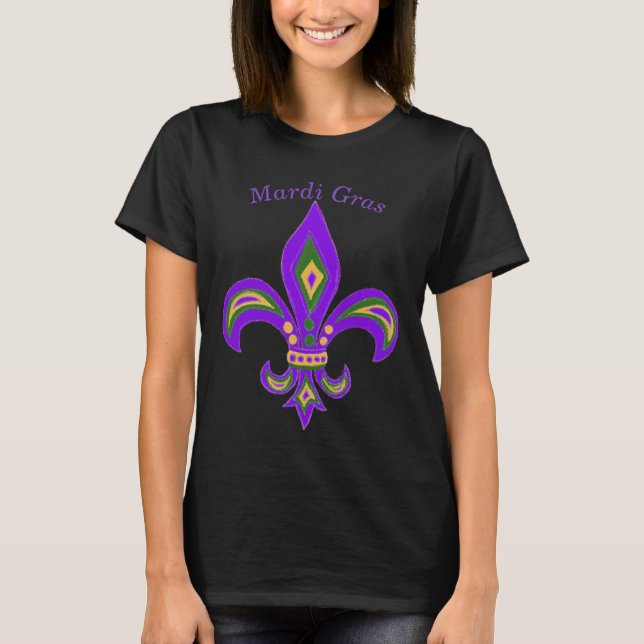 Camiseta Mardi Gras Fleur de Lis (Frente)