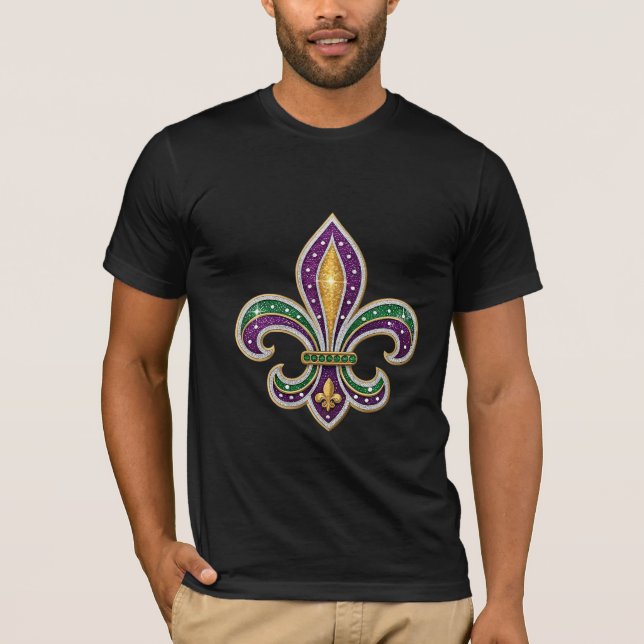 Camiseta Mardi Gras Fleur de Lis (Frente)