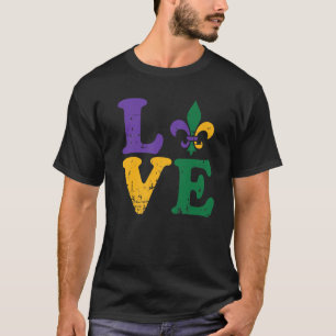 Camiseta Mardi Gras Fleur De Lis Miçangas E Bling Y all Nol