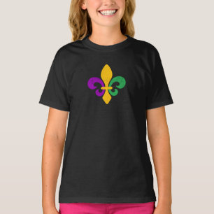 Camiseta Mardi Gras Fleur De Lis T-Shirt