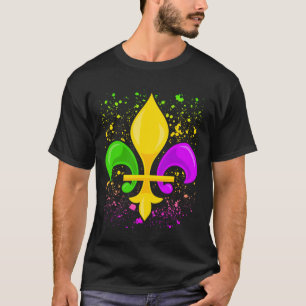 Camiseta Mardi Gras Fleur De Lys Parade New Orleans Carniva