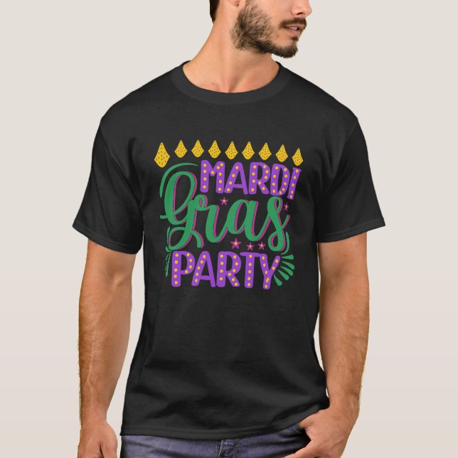 Camiseta Mardi Gras  Fun Mardi Gras Party for men women (Frente)