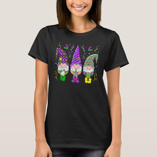 Camiseta Mardi Gras Gnomes Funny Jester Hat Gnomes Lover Me (Frente)