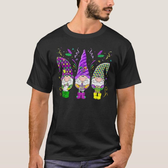 Camiseta Mardi Gras Gnomes Funny Jester Hat Gnomes Lover Me (Frente)