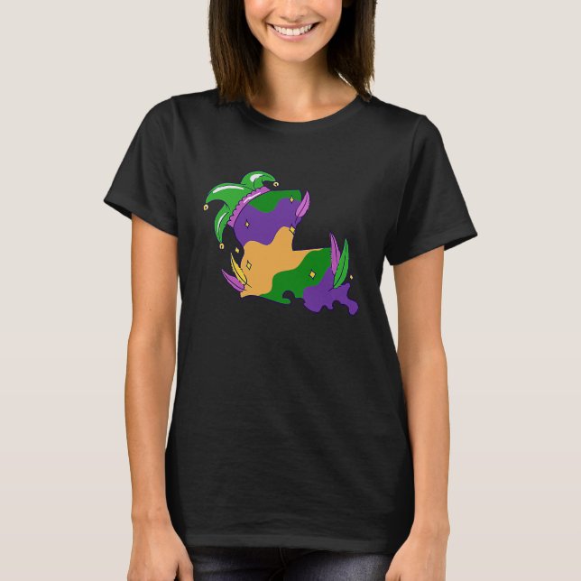 Camiseta Mardi Gras Jesters Hat Louisiana New Orleans LA NO (Frente)