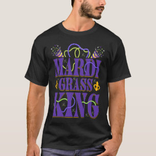 Camiseta Mardi Gras King 2020 Diversão Figurino para homens