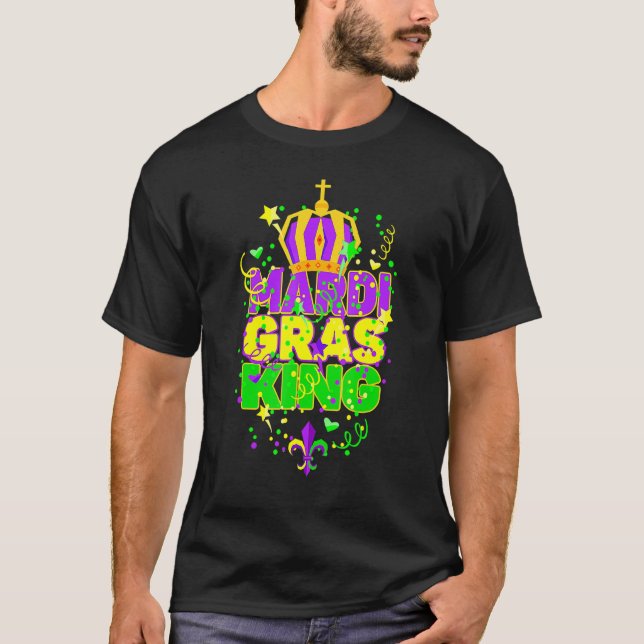 Camiseta Mardi Gras King Crown Carnaval de Carnaval (Frente)