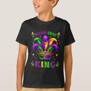 Camiseta Mardi Gras King Diversão Mardi Gras Carnaval 2025