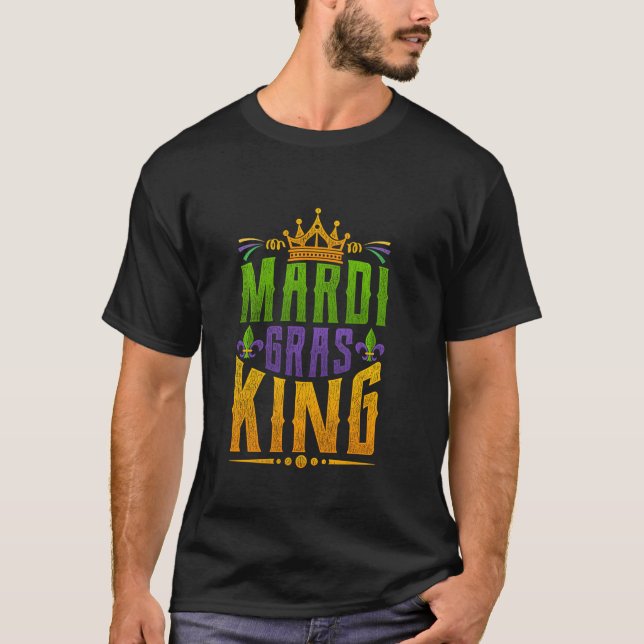Camiseta Mardi Gras King Mardi Gras Long Sleeve (Frente)