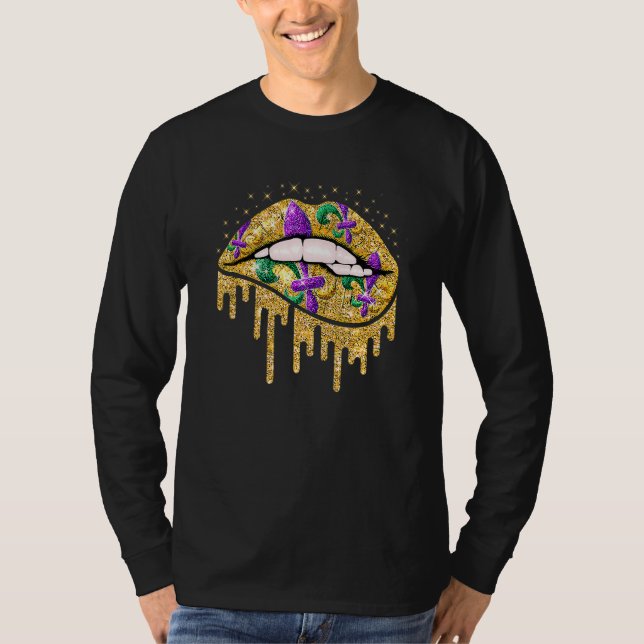 Camiseta Mardi Gras Lábios Rainha Carnaval Fleur (Frente)