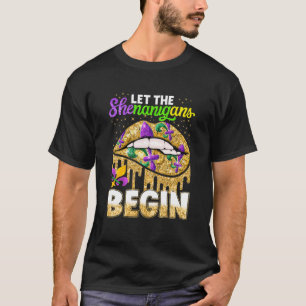 Camiseta Mardi Gras Lábios Rainhas Figurino Deixam Shenanig