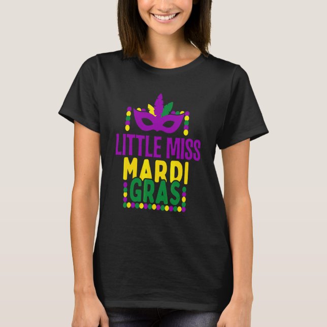 Camiseta Mardi Gras Little Miss Mardi Gras 1 (Frente)