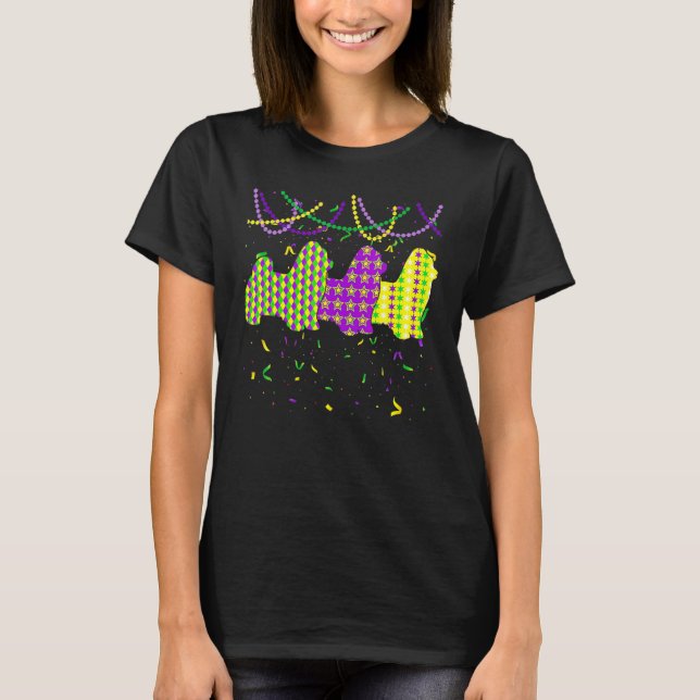 Camiseta Mardi Gras Maltese Dog Festival Puppy Dog Lover (Frente)
