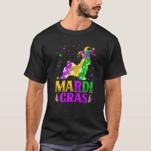 Camiseta Mardi Gras Maltese Dog Lover Carnival Jester Premi