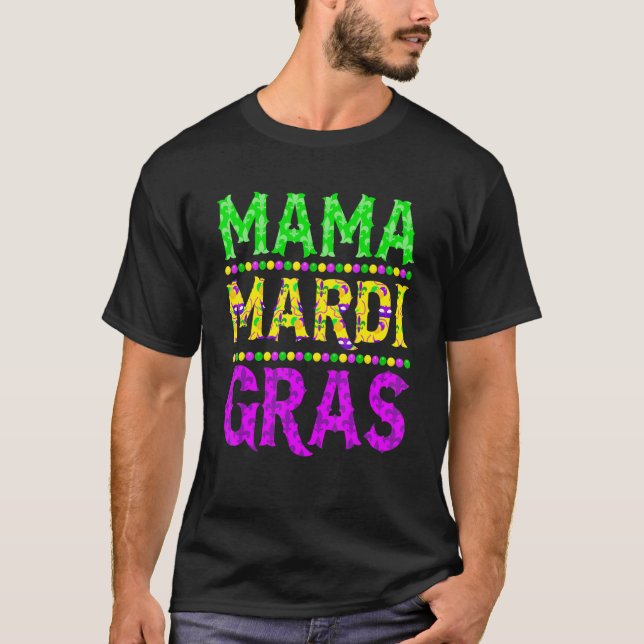Camiseta Mardi Gras Mama Carnaval Mardi Gras M (Frente)