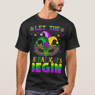 Camiseta Mardi Gras Máscara Homens Deixam Os Shenanigans B