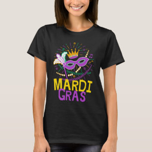 Camiseta Mardi Gras Mascarada Mardi Parade Costume Mens &