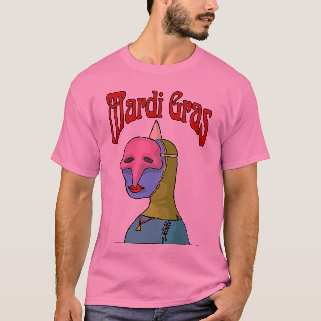 Camiseta Mardi Gras Mask (Frente)