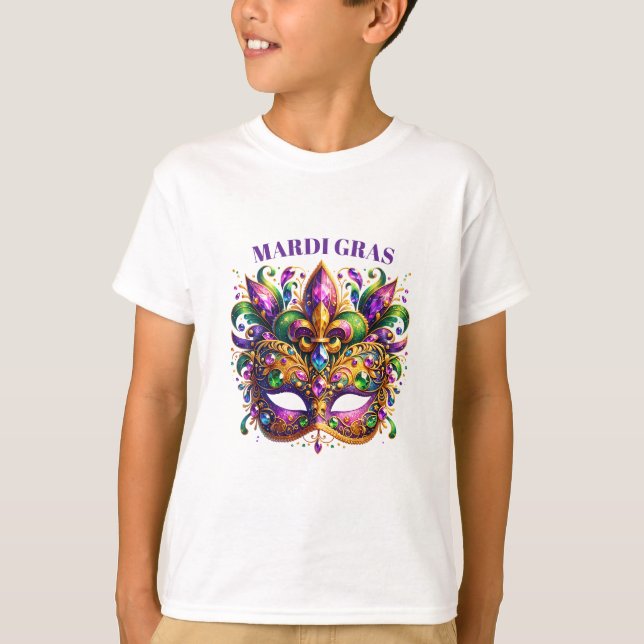 Camiseta Mardi Gras Mask  (Frente)