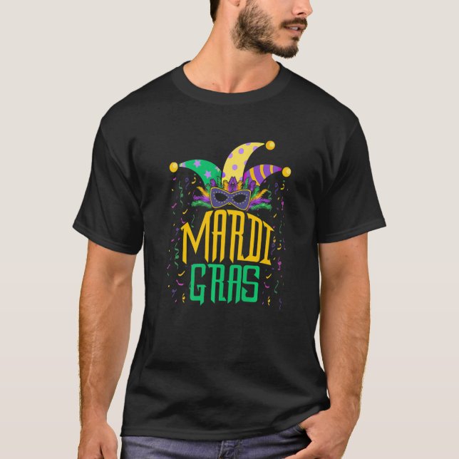 Camiseta Mardi Gras Mask New Orleans Carnival (Frente)