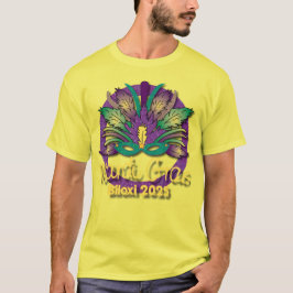 Camiseta Mardi Gras Mask T-shirt 2025 - Biloxi