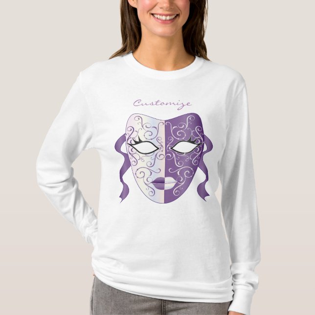 Camiseta Mardi Gras Mask Thunder_Cove T-Shirt (Frente)