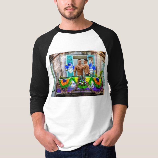 Camiseta Mardi Gras Men de SlipperyJoe (Frente)