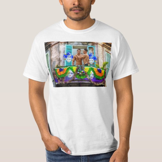 Camiseta Mardi Gras Men de SlipperyJoe (Frente)
