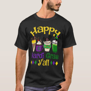 Camiseta Mardi Gras Miçanga Festa Engraçada De Bebendo