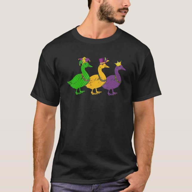 Camiseta Mardi Gras Miçanga Festival Animais de Jester Hat (Frente)