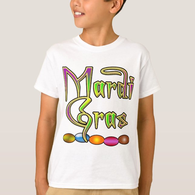 Camiseta Mardi Gras Miçanga Roupa (Frente)
