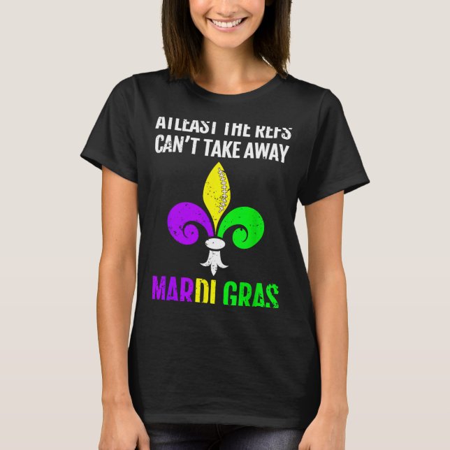 Camiseta Mardi Gras New Orleans Funny Football Gift  (Frente)