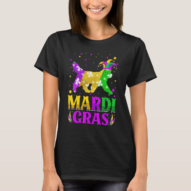 Camiseta Mardi Gras Newfoundland Dog Lover Carnival Jester_ (Frente)