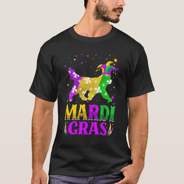 Camiseta Mardi Gras Newfoundland Dog Lover Carnival Jester_ (Frente)