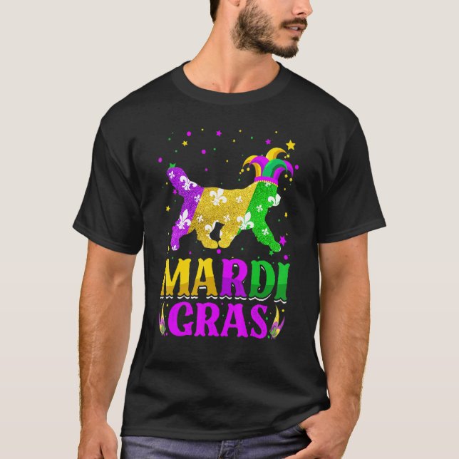 Camiseta Mardi Gras Newfoundland Dog Lover Carnival Jester_ (Frente)