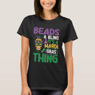 Camiseta Mardi Gras Parade Beadery Design de uma Mak Juveni