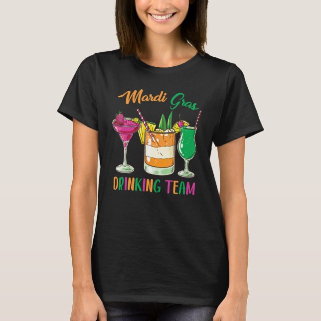 Camiseta Mardi Gras Party Drinking Team Crawfish Carnival P (Frente)