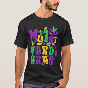 Camiseta Mardi Gras Party My First Mardi Gras Outfit For Bo