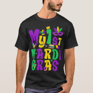 Camiseta Mardi Gras Party My First Mardi Gras Outfit For Bo